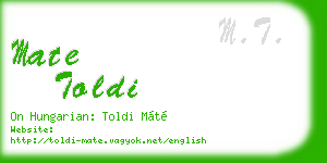 mate toldi business card