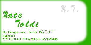 mate toldi business card